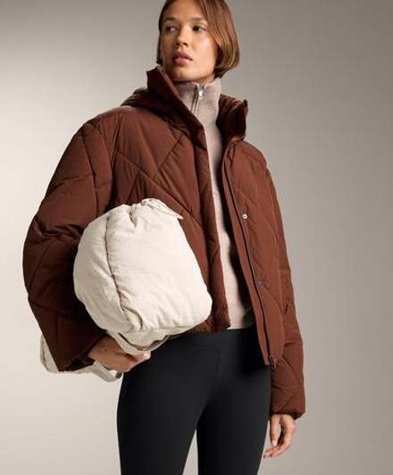 Oysho Водоотталкивающая утепленная куртка Primaloft®, кирпичный