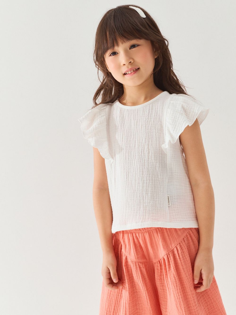 Топ муслиновый с крылышками "Молоко"