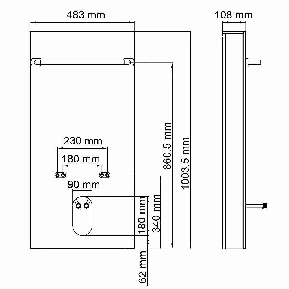 Инсталляция для биде WasserKraft Naab 86BDT.050.BL