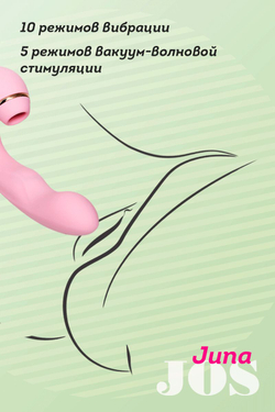 Многофункциональный стимулятор клитора JOS JUNA, розовый, 15 см