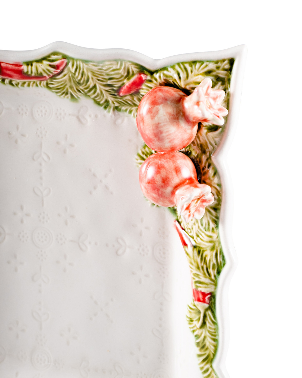 Блюдо сервировочное прямоугольное Bordallo Pinheiro Рождественская гирлянда 18.5х43см