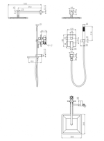 Душевая система скрытого монтажа Grocenberg GB5089BL-1 Чёрный матовый