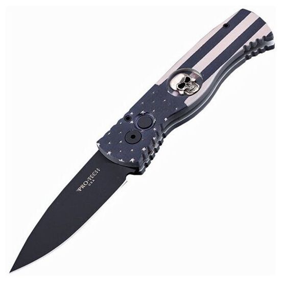 Складной нож Pro -Tech TR-2 PR/TR -2Flag c клинком из стали 154CM, рукоять алюминий