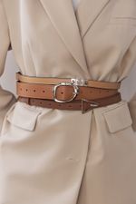 БАЗОВЫЙ РЕМЕНЬ С МЯТОЙ ПРЯЖКОЙ NUDE