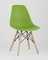 Eames Style DSW зеленый пластик, стальной каркас, натуральный массив бука