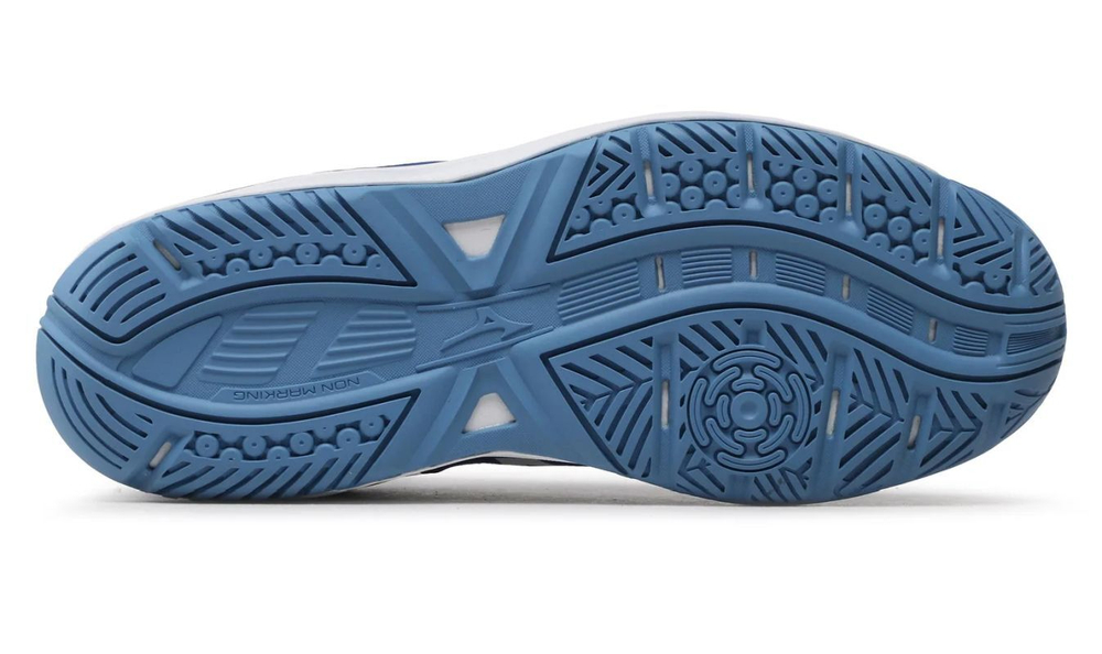 Мужские кроссовки теннисные Mizuno Breakshot 3 AC - true blue/white/jasper blue