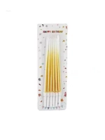 Набор свечей Бело-золотые 16 см 6 шт