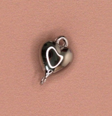 Коннектор сердце акрил 10х15 мм