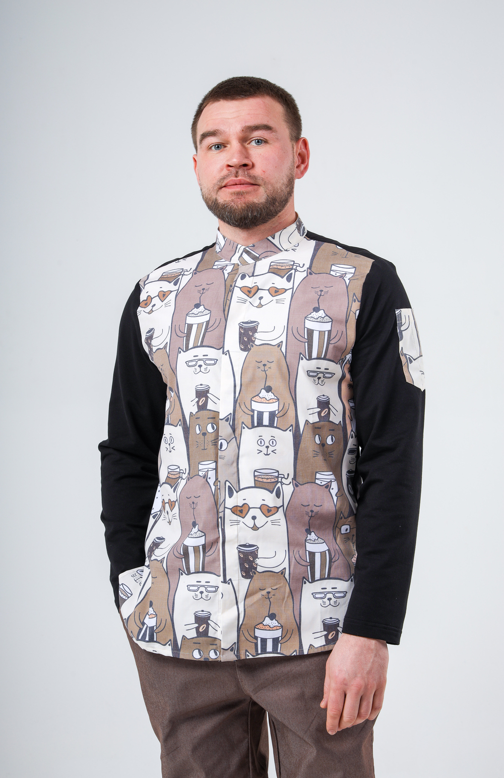 Китель поварской унисекс Cat & Coffee