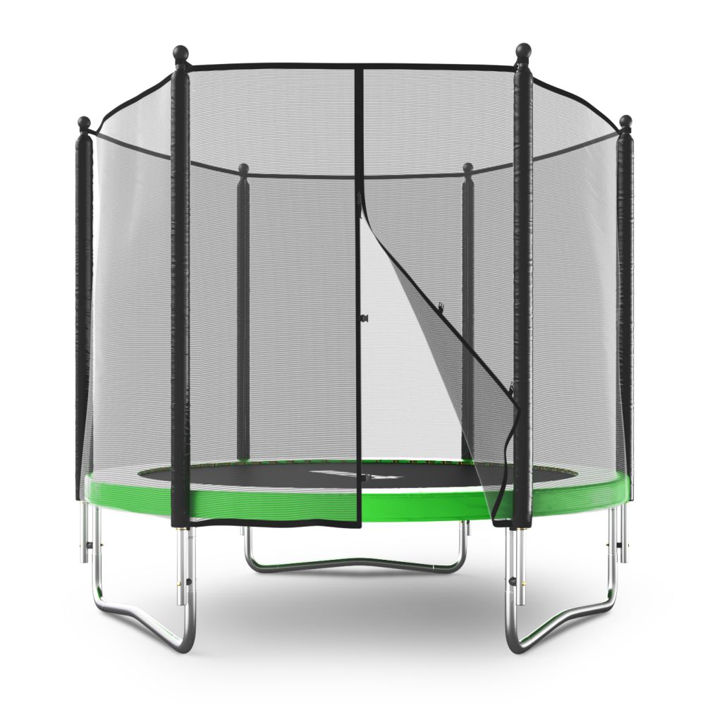 Батут UNIX Line Simple 8 ft (244 см) с внешней защитной сеткой, зеленый