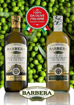 Оливковое масло Barbera Extra Virgin Filtrato, 1 л, Италия- Сицилия