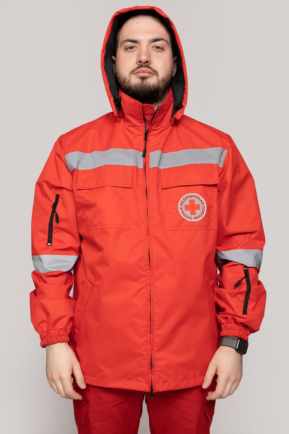 Ветровка Скорая помощь MedicLine мужская цв. КРАСНЫЙ