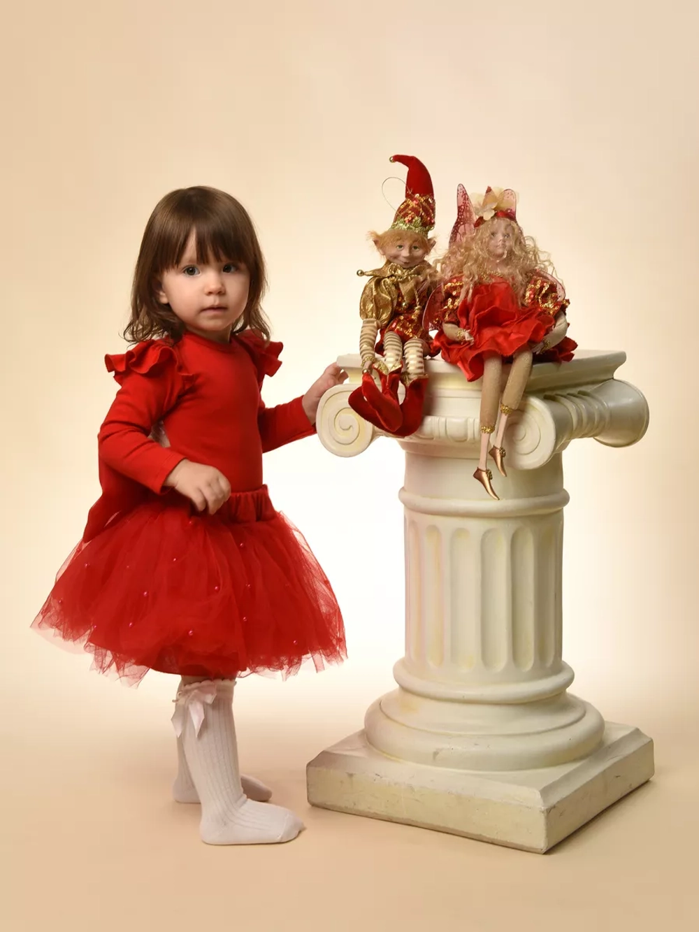 Юбка-пачка фатиновая с бусами