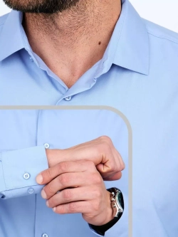 Рубашка классическая с длинным рукавом приталенная