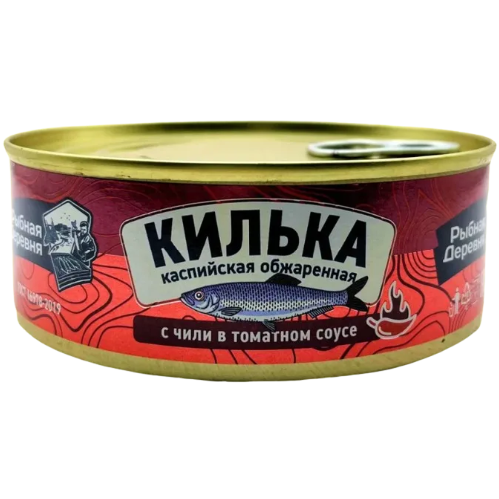 Килька обжаренная в томатном соусе с чили Рыбная деревня 240 гр
