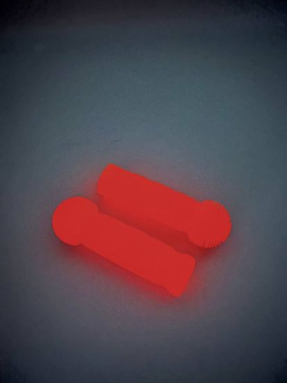 Резиновые ручки Maxi Glow (светящиеся) красное сияние