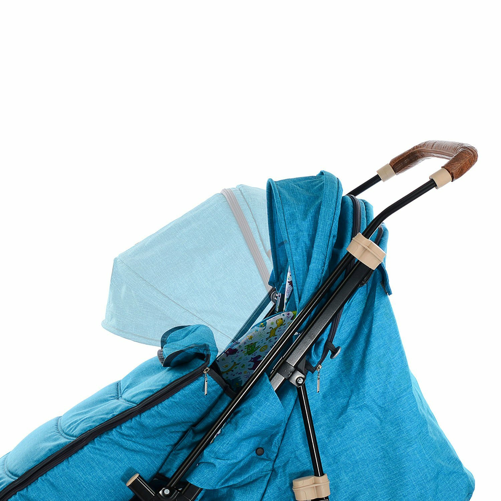 Санки - коляска Galaxy Glory (Бирюзовый) арт. GGСД