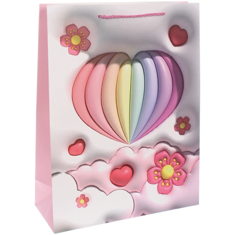 Пакет подарочный «Шарики в воздухе» 31*40*12 см, микс