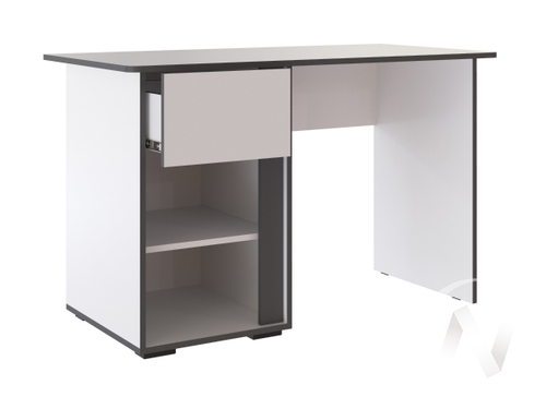 Стол письменный Подростковая Асцелла (белый/графит серый)