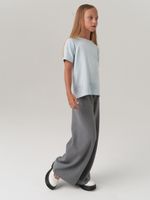 Джемпер для девочки с коротким рукавом AT1083 голубой