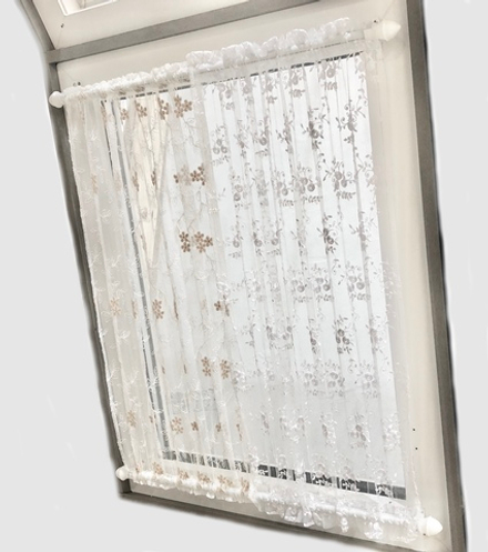 Мини-карниз Кафе Стандарт, цвет белый (размеры 55-85 см, 85-135 см, 135-225 см)