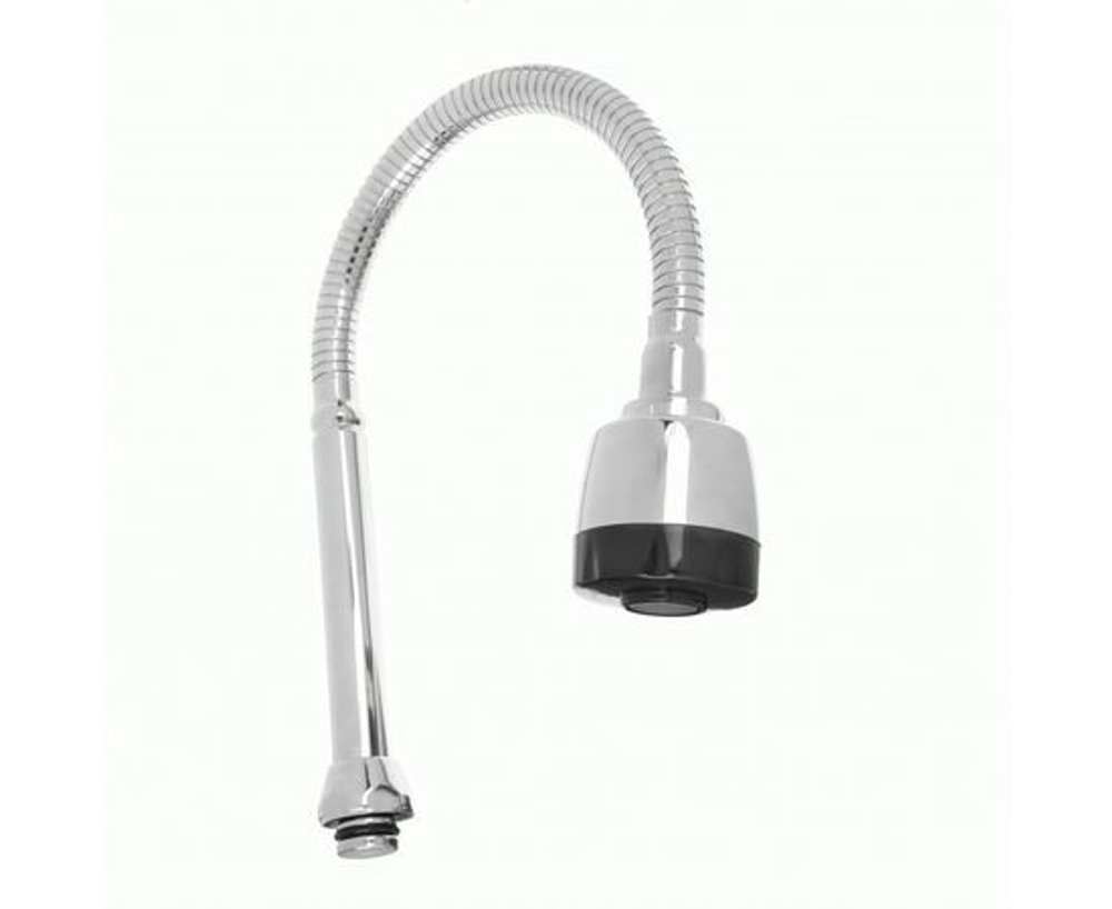 Гофрированный гибкий излив для смесителя для кухни, 2 режима работы 50см, нержавеющая сталь