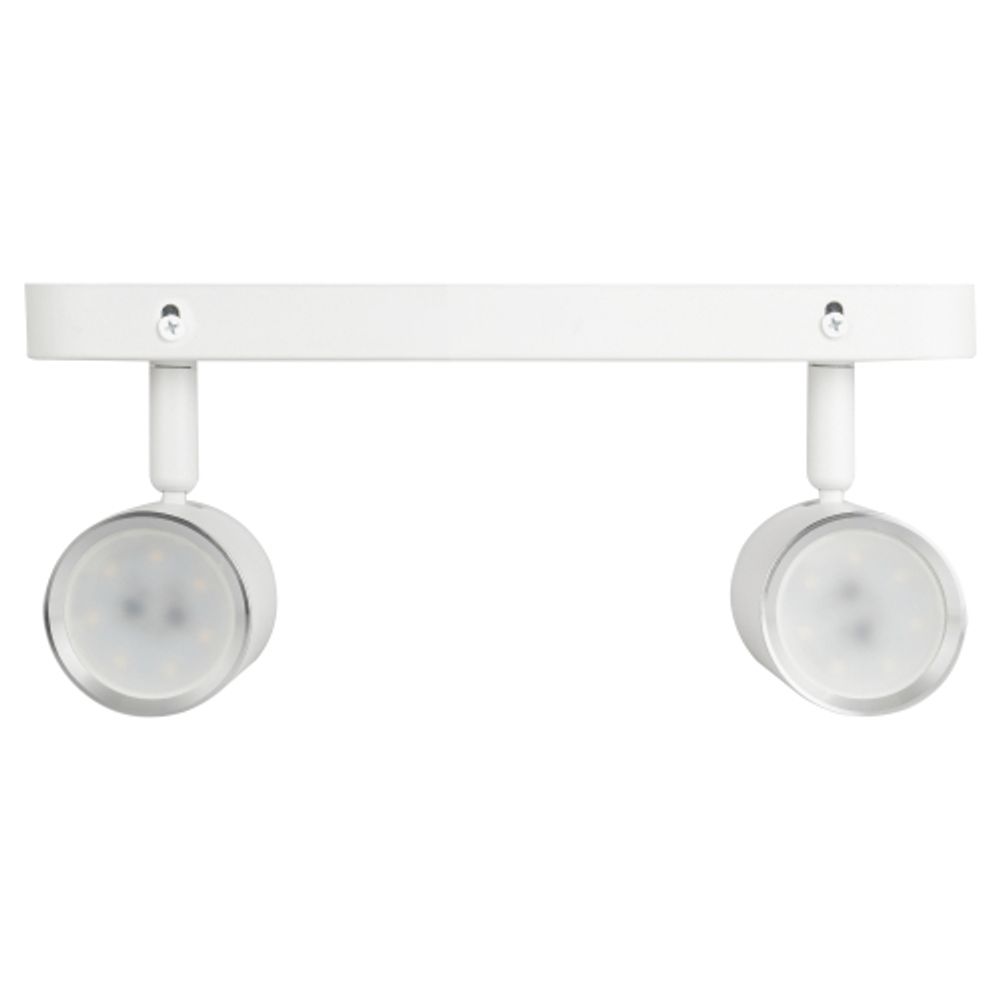 Светильник настенно-потолочный спот ЭРА OL35-2 WH MR16 GU10 IP20 белый хром