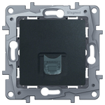 Розетка компьютерная RJ45 категория 6 UTP антрацит ETIKA Legrand