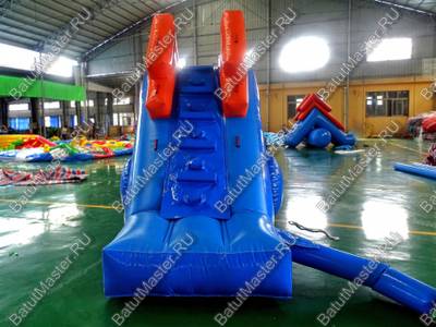 Надувная водная горка с бассейном «Пляжная», 8,5*3*3 м, на поддуве