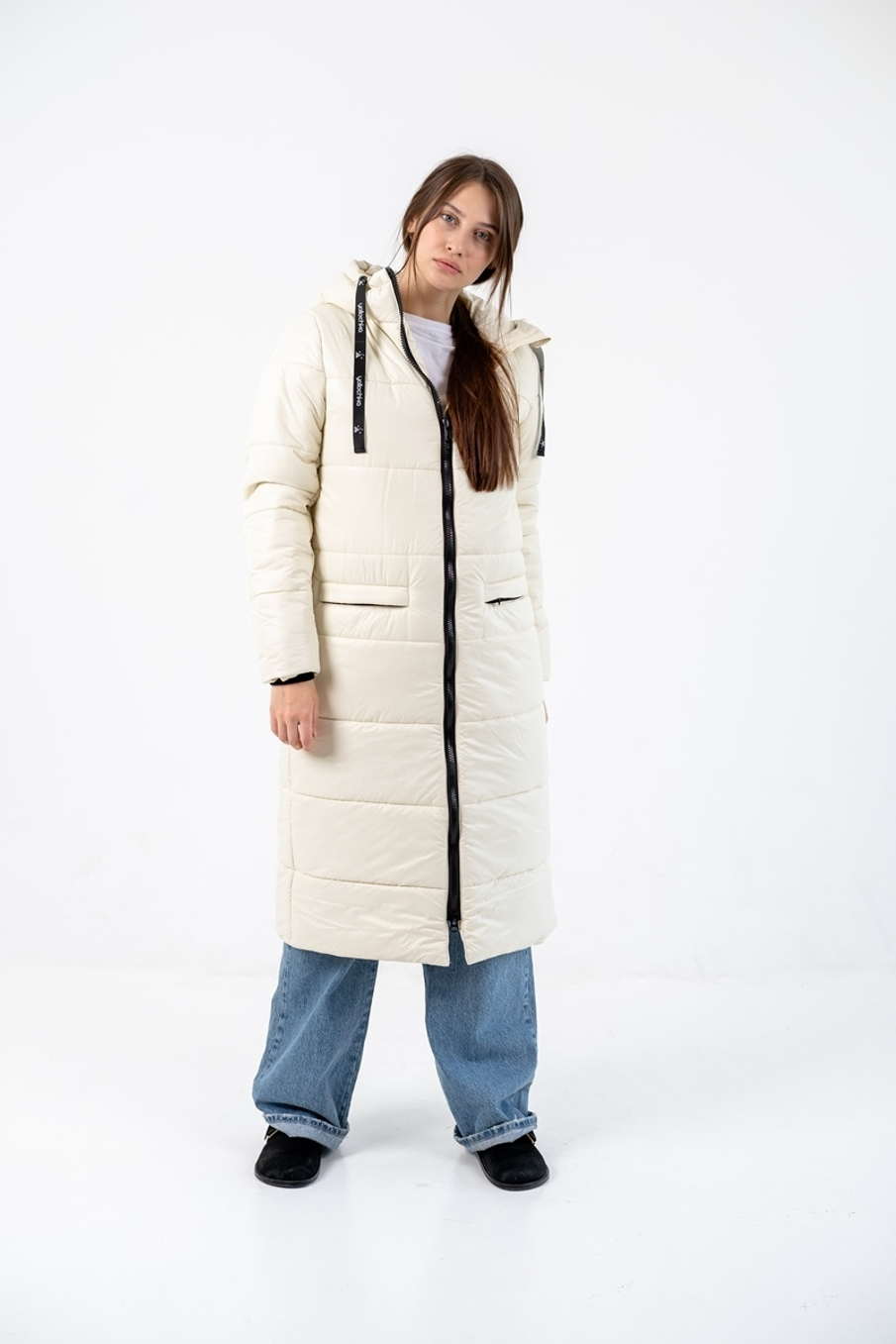 Пальто зимнее "Джой" ваниль