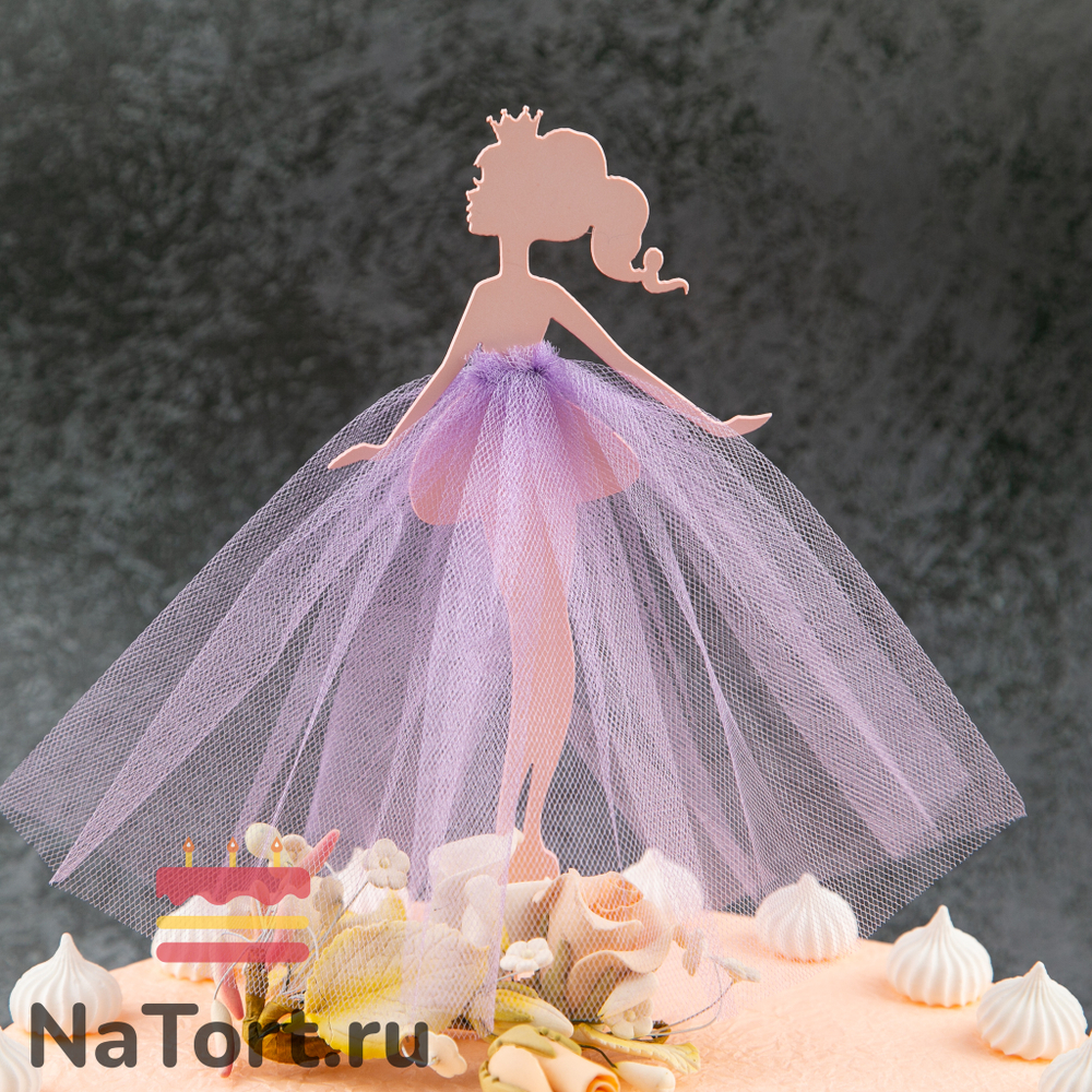 Топпер «Принцесса №2» (розовый, цвет ткани в ассортименте)
