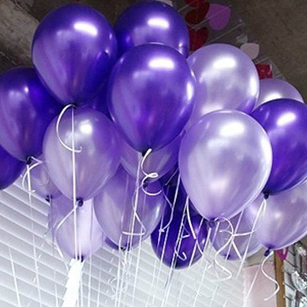 Шары с гелием под потолок perl Violet & metal Purple 21 шар