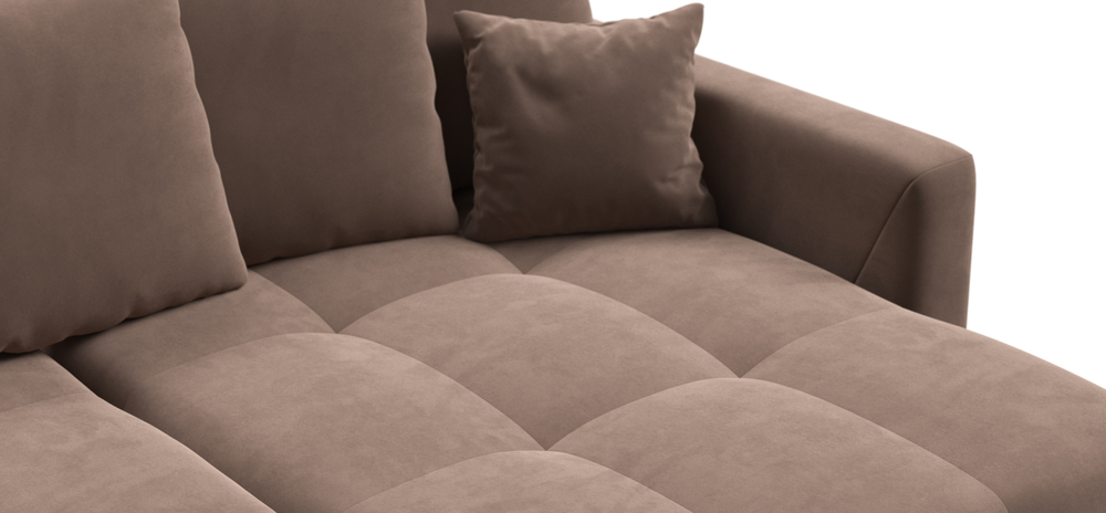 Угловой диван Босс Тренд Велюр Монолит мокко