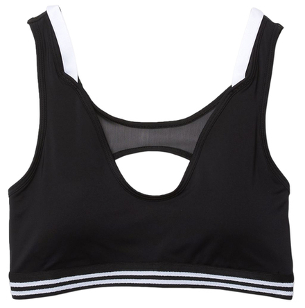 Теннисный бюстгальтер Lacoste Contrast Accents And Cut-Outs Sports Bra - black/white/black - Black