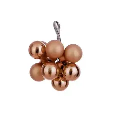 Гроздь стеклянных шаров Ягодный хоровод , 2см, 10 шт., нежно-розовый, Christmas DeLuxe (87661)