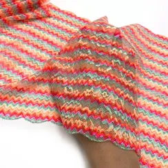 Кружево эластичное мультиколор 23 см, Китай