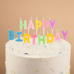 Свечи-буквы "Happy Birthday" ассорти