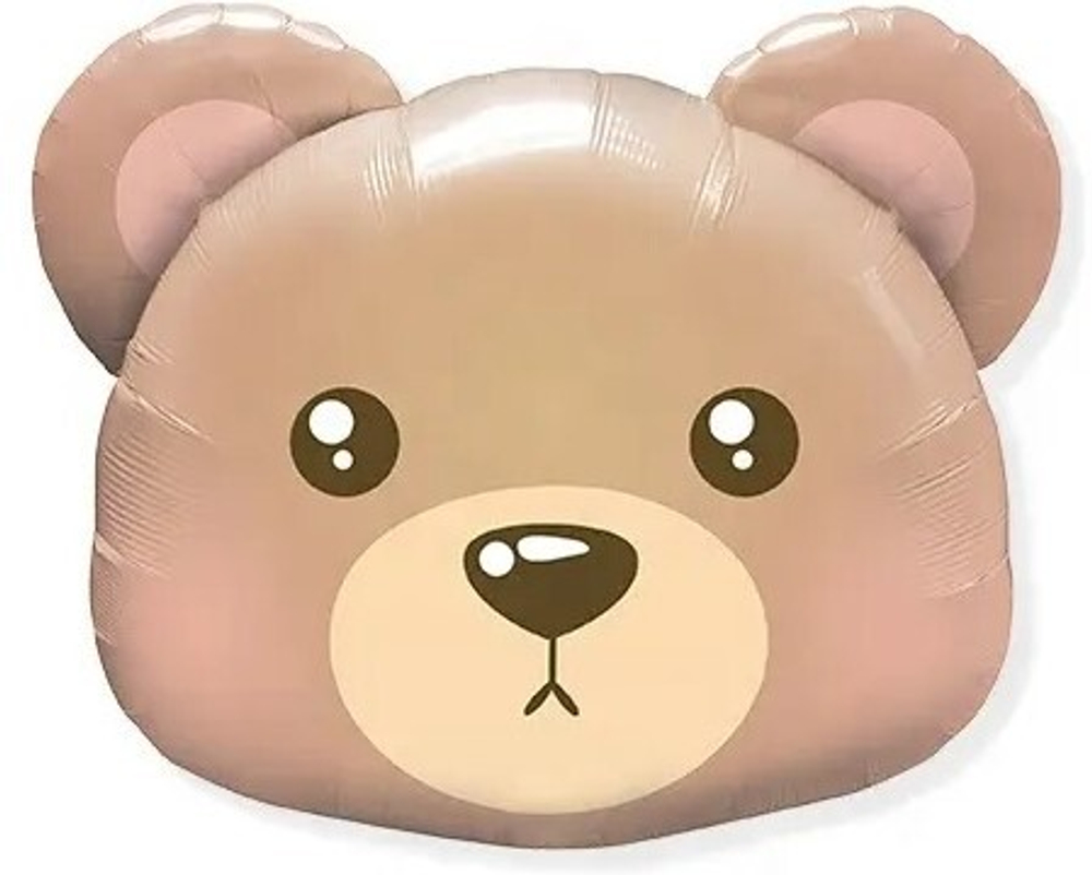 Шар (19""/48 см) Фигура, Голова, Милый мишка, 1 шт. Ж4