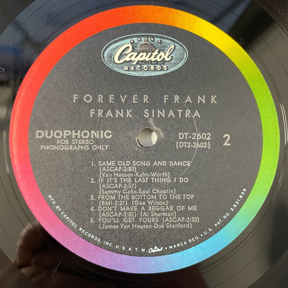 Винтажная виниловая пластинка LP Frank Sinatra Forever Frank (США 1966)