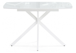 Стол стеклянный Woodville Тамаса 120(150)х70х76 белый