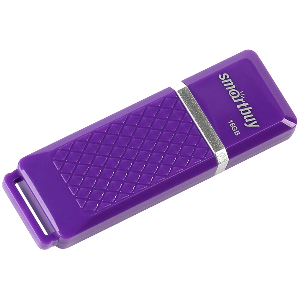 Память "Quartz"  16GB, USB 2.0 Flash Drive, фиолетовый, Smart Buy
