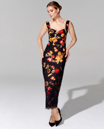 Платье-футляр с отделкой