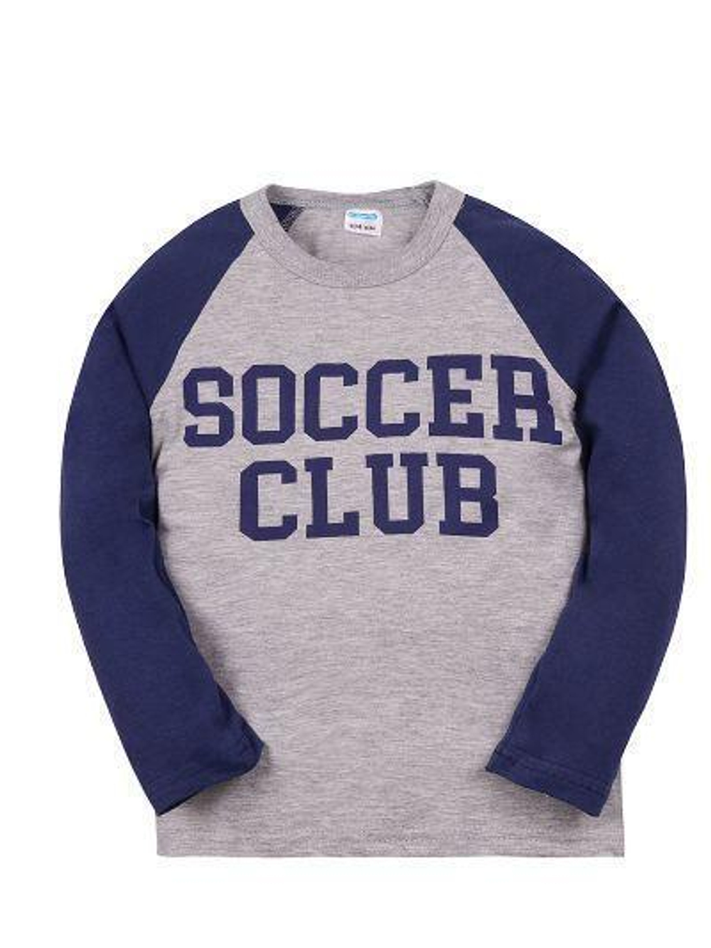 Лонгслив для мальчика Soccer club grey Синий р.110