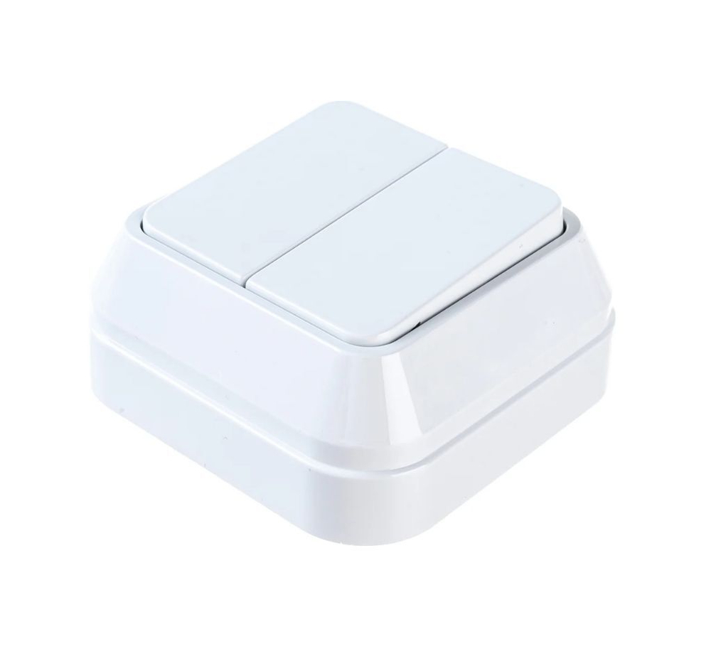 Выключатель 2-кл с подсветкой MAKEL 45123