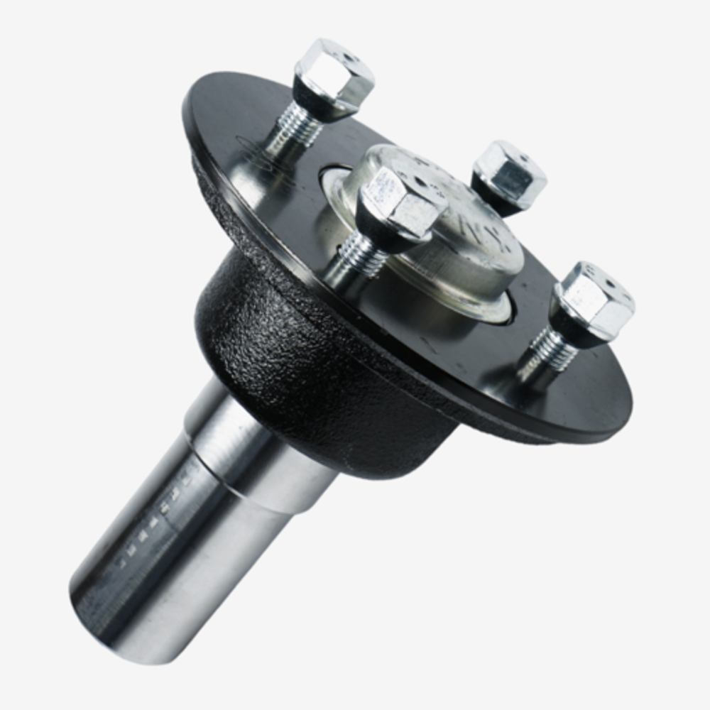 Ступица в сборе усиленная 650 кг с цапфой, колесными болтами 4х98 Knott