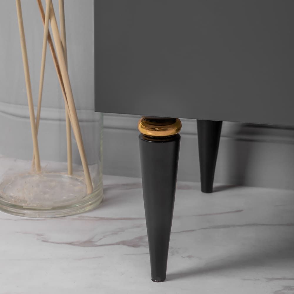 Комод Тропик Классик с 2 полками Серый Найт Голд