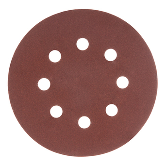 Круг абразивный на ворсовой подложке под "липучку", перфорированный, P 240, 125 мм, 5 шт Matrix
