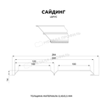 Сайдинг МЕТАЛЛ ПРОФИЛЬ Lбрус-15х240 (ПЭ-01-3005-0.45)  Винно-красный