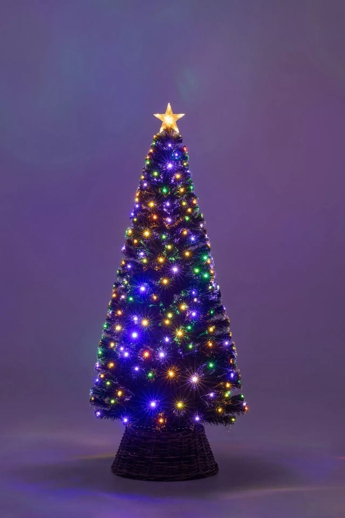 Оптоволоконная елка с LED лампочками Праздничная 150 см., пвх, контроллер (Т2206В-150)