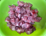 Обрезь индейки (мясная) (порционная нарезка мал.кубиками для кисуль и маленьких собачек)
